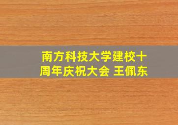 南方科技大学建校十周年庆祝大会 王佩东